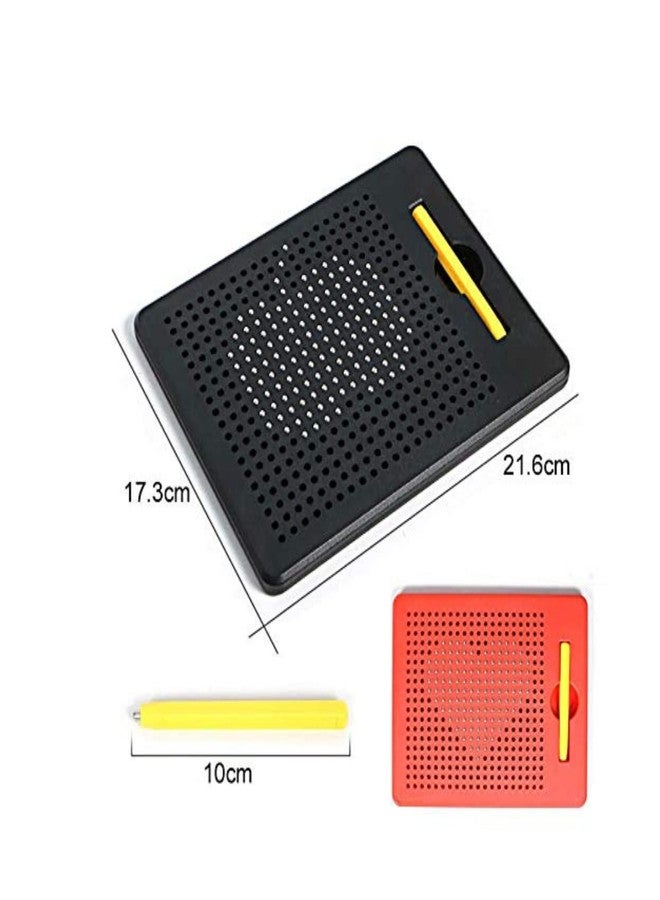 PANCIKAA Magnetic Drawing Pad with Stylus Pen & 10 Pattern Card | Magnet for Kids - Metal Bals | Erasable Doodle Writing Board | Random Color - 380 Magnets | Sketch Pands for Kid/Child - Image 2