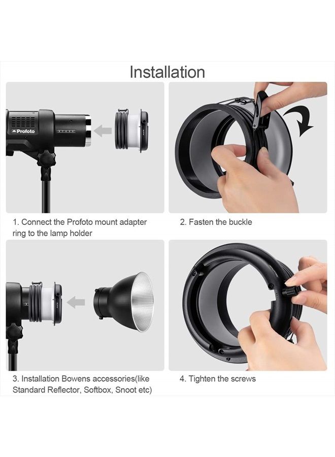 Fomito Photo Studio Profoto Speedring to Bowens Mount Converter Monolight Interchangeable Adapter Ring - Image 4