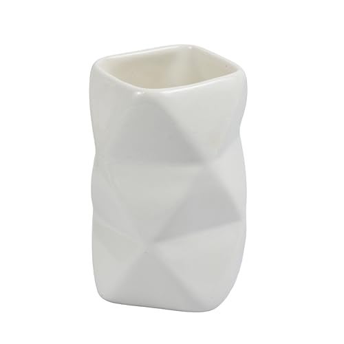 Kaolinite Ceramic Bathroom Accessories Set for Utility and Bathroom Decor | Liquid Soap Dispenser, soap Tray, Toothbrus Holder (White) - Image 5