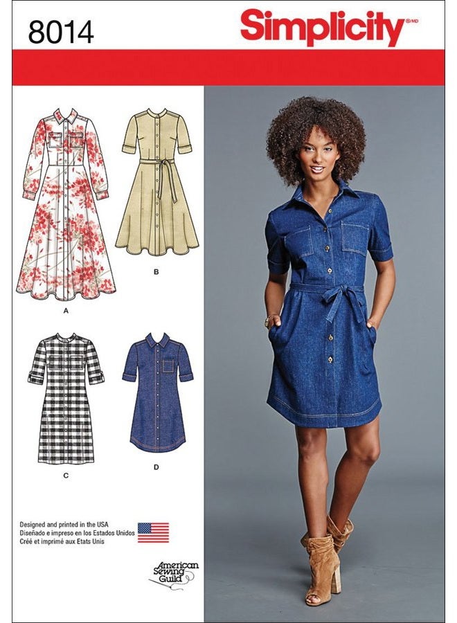 Simplicity Creative Patterns US8014U5 Misses' Shirt Dress Size: U5 (16-18-20-22-24), 8014 - Image 2
