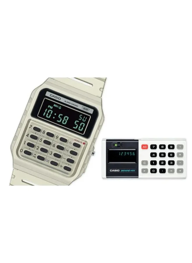 CASIO Unisex Digital Display Watch With White Resin Strap - CA-53WB-8BDF
