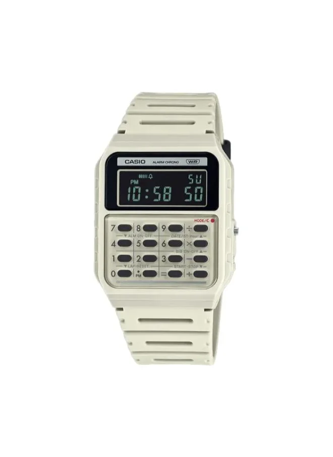 CASIO Unisex Digital Display Watch With White Resin Strap - CA-53WB-8BDF