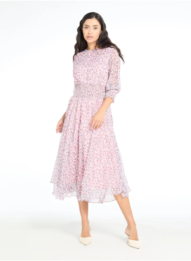 ذا ليبل لايف Floral Georgette Smocked Midi