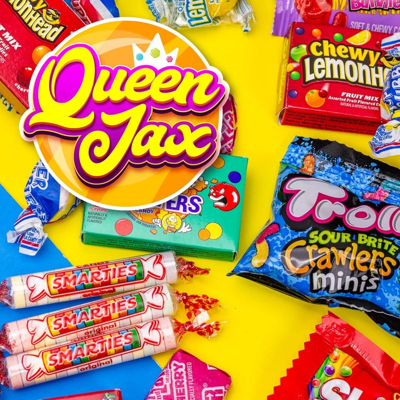 QUEEN JAX باقة متنوعة من الحلوى فيناتا - 2 رطل من الحلوى المغلفة فردياً، حامض، علكة، فواكه، ومطاطية - Image 4