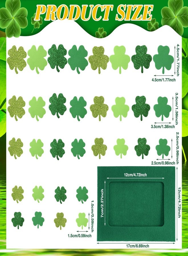 Ferraycle 232 Pieces St. Patrick's Day DIY Picture Frames Craft Kit for Party 32 Pieces Irish Festival Felt Photo Frames with 200 Lucky Shamrocks Foam Stickers for Party Favor Home - Image 3