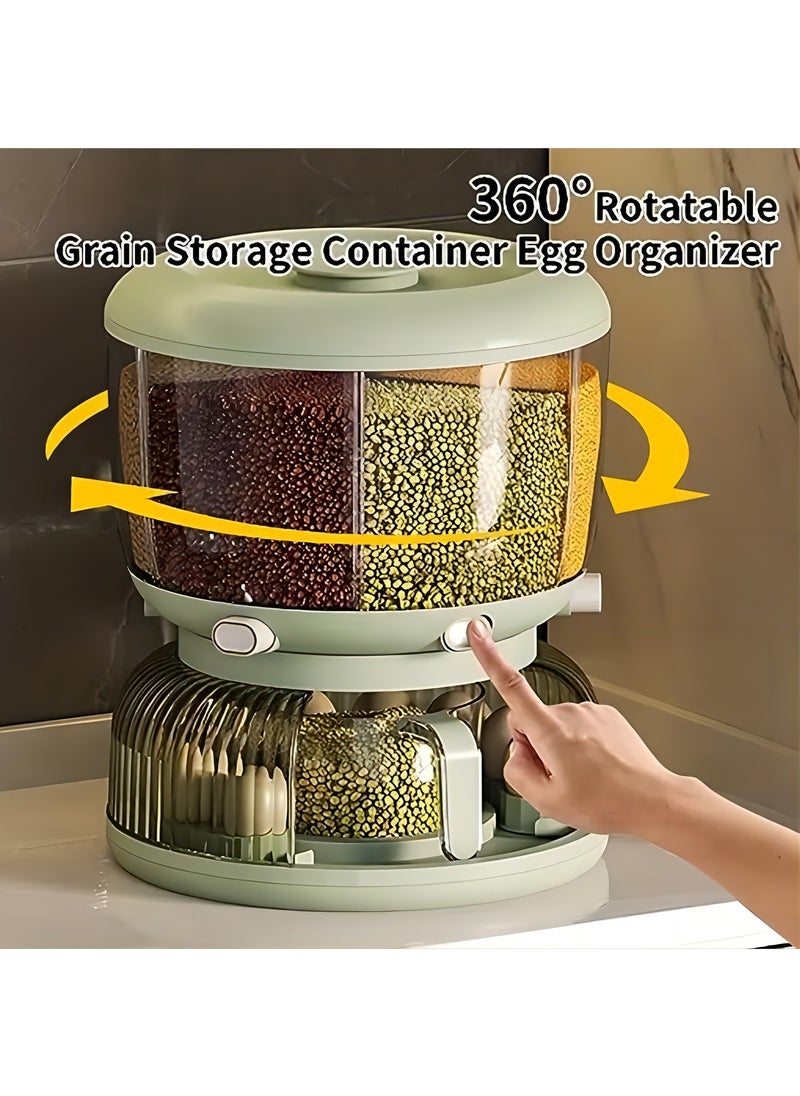 قطعة واحدة من موزع العدس، موزع الحبوب، موزع طعام جاف قابل للدوران 360 درجة و6 شبكات، مناسب للأرز والفاصوليا الخضراء وما إلى ذلك، لوازم المطبخ المنزلية