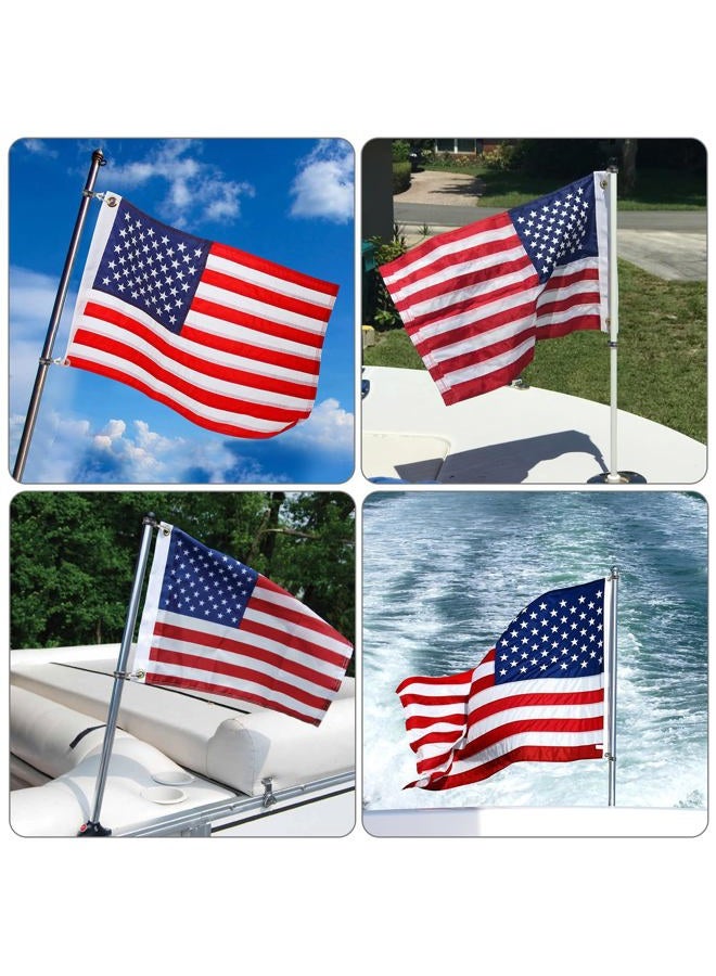 OwnMy Set of 4 Adjustable Flagpole Clips with Carabiner Boat Flag Clips Metal Flag Pole Clamps Flagpole Clip Rings, Stainless Steel Flag Pole Rope Hooks Outdoor Flagpole Clip Brackets for House Garden - Image 5