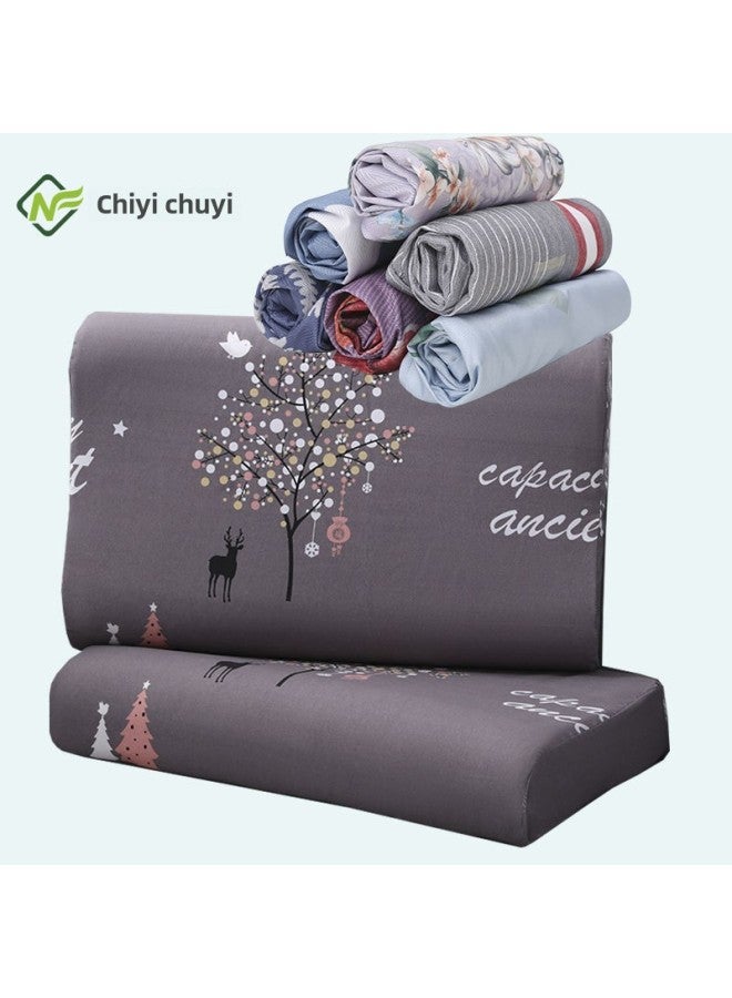 Latex Pillowcase Pair Couple 35X55 Single Adult Pillowcase 40X60 Washable 30X50 Children-Color:Tencel-light Luxury Life-Specifications:30x50x10  - Image 3