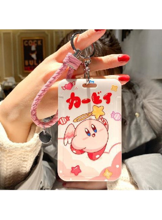 NIBEMINENT 1 - Piece Star Kabi Kpop Photo Card Holder Pendant Key Chain ID Badge Holder ID Card Holder Photo Card Protector for School ID Office ID Access Card for Women Girls