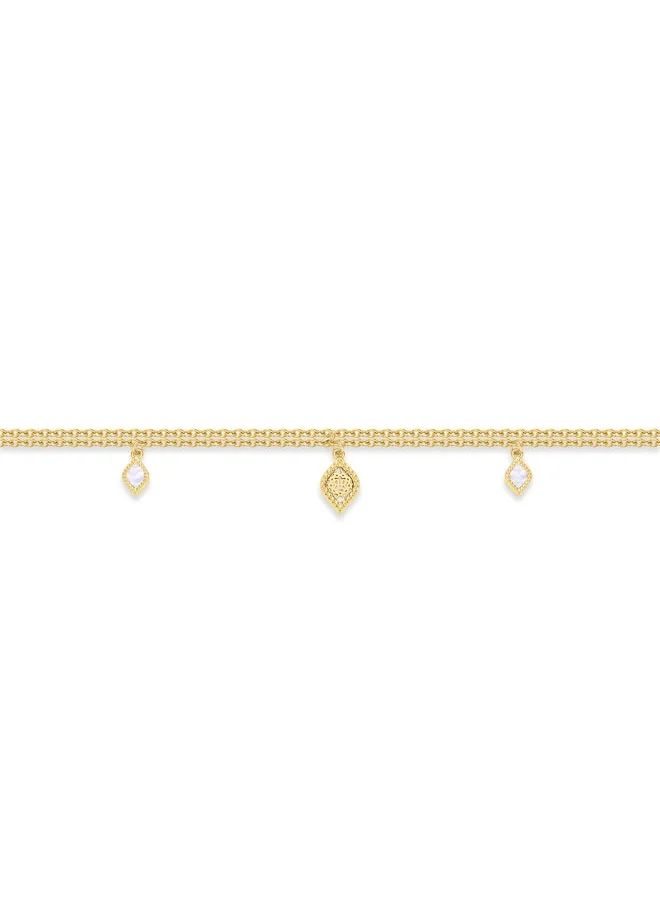 شيروتي 1881 Esmeralda Gold Plated with Mother of Pearl Crystals Bracelet for Women
