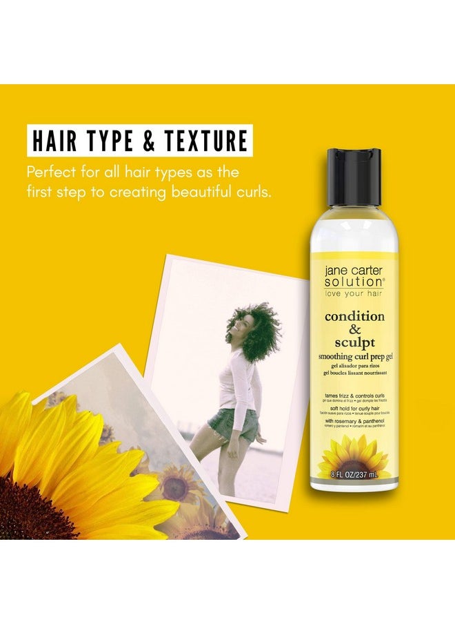 Jane Carter Solution - Condition & Sculpt Smoothing Curl Prep Gel (8Oz) Soft Hold Smoothing Moisturizing - Image 1