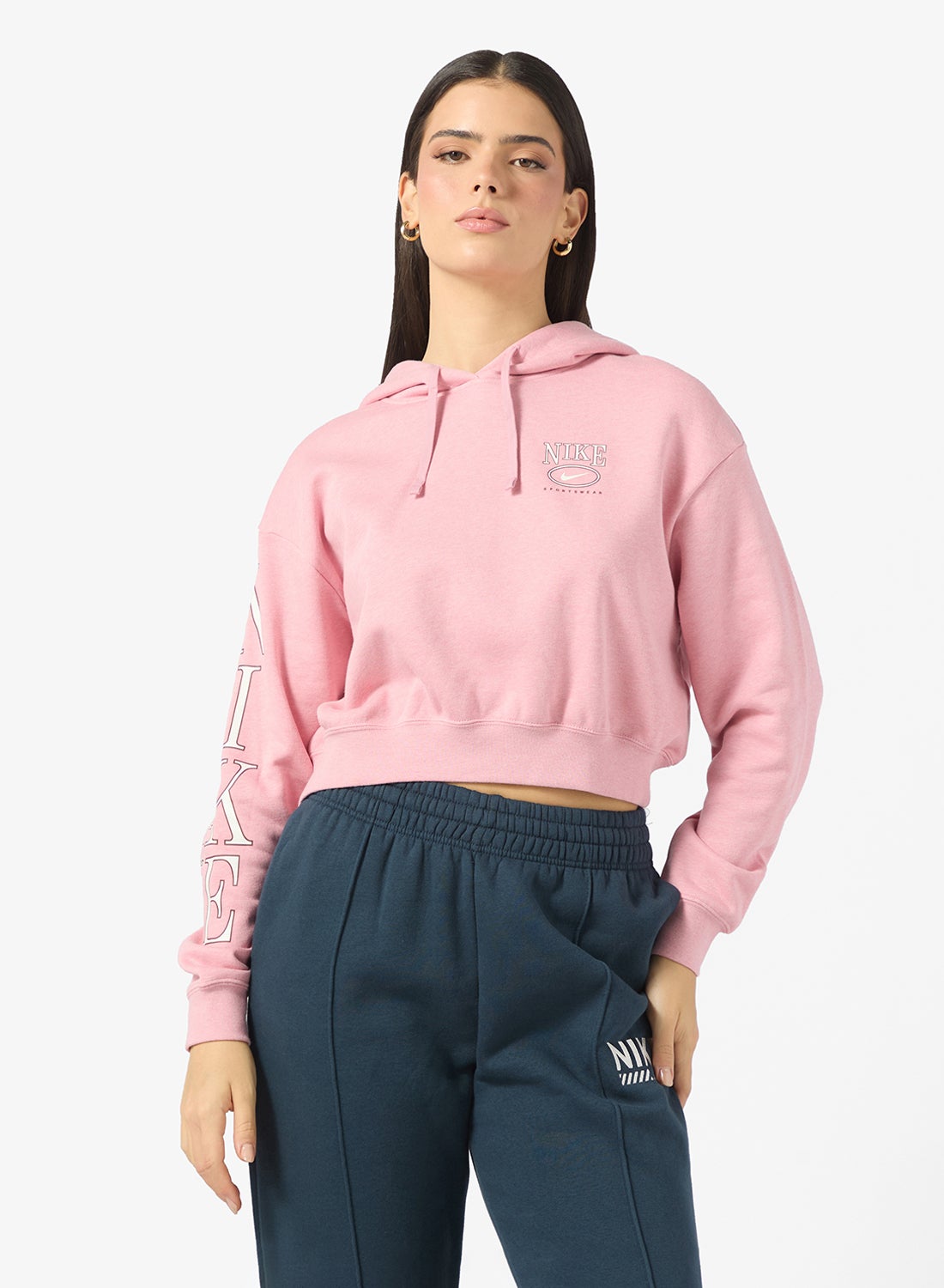 nike nsw pink hoodie