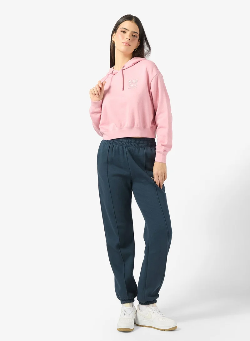 Nike elemental pink/htr/sail Nsw Club Fleece Oversized Hoodie for Women | Best Price UAE
