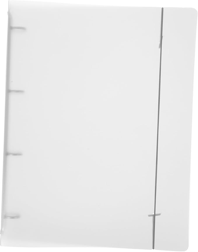White Transparent PP File Organizer 120 Sheets Portable Document Folder for School Office - Image 1