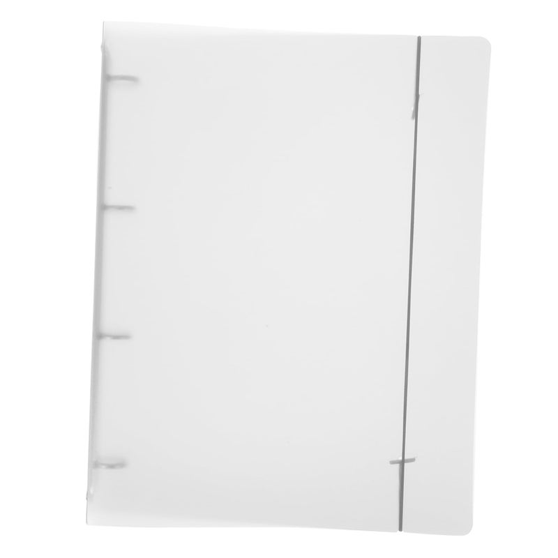 White Transparent PP File Organizer 120 Sheets Portable Document Folder for School Office - Image 2