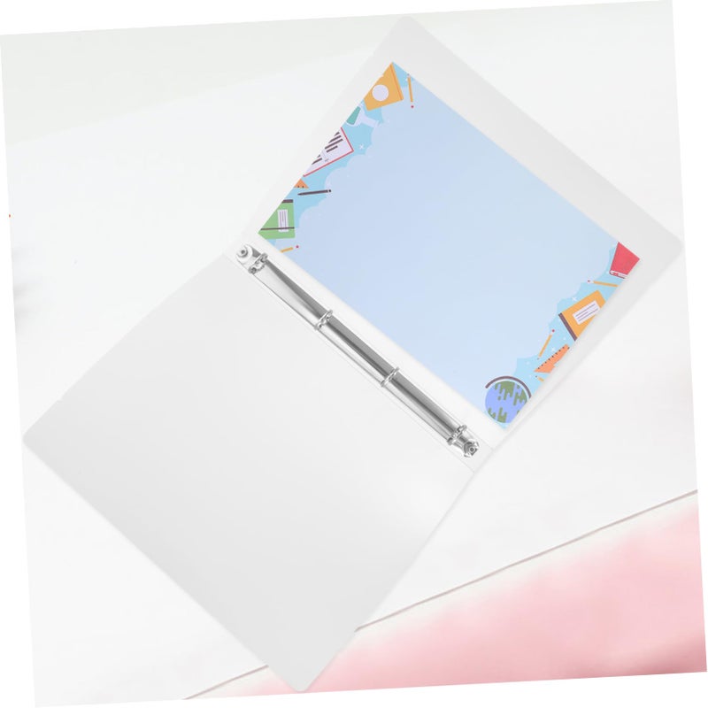 White Transparent PP File Organizer 120 Sheets Portable Document Folder for School Office - Image 4