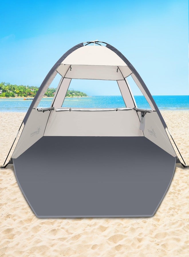 COMMOUDS Beach Tent Sun Shade for 3/4-5/6-7/8-10 Person, UPF 99+ Beach Sun Shelter Canopy Tent, Lightweight, Easy Set Up and Carry - Image 1