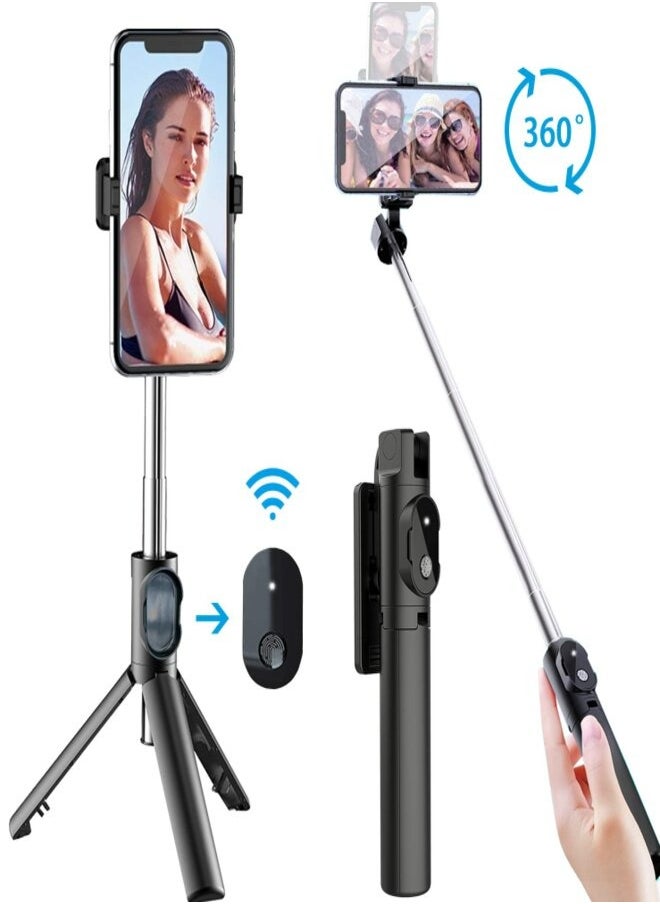 Stand - Selfie Stick Tripod Stand Smart Remote Control Cell Phone Live Broadcast Portable - Image 1
