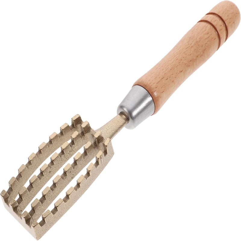 ERGONOMIC FISH SCALE SCRAPER - Anti-Slip Wooden Handle, Durable Brass Blade for Home & Commercial Kitchen Use - Image 2