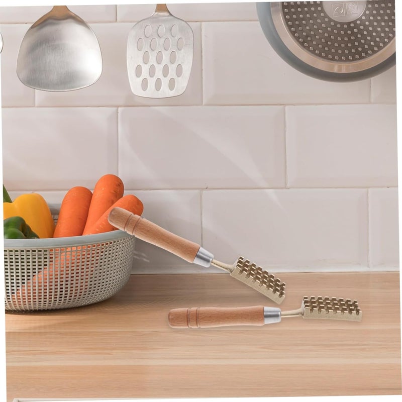 ERGONOMIC FISH SCALE SCRAPER - Anti-Slip Wooden Handle, Durable Brass Blade for Home & Commercial Kitchen Use - Image 5