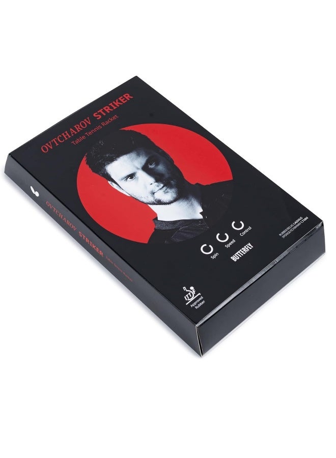 BUTTERFLY Ovtcharov Striker Professional Table Tennis Racket for Ambitious Table Tennis Players ITTF Approved for Competitions Extremely Grippy Sticky Pads for Maximum Spin 44906901011111 - Image 5