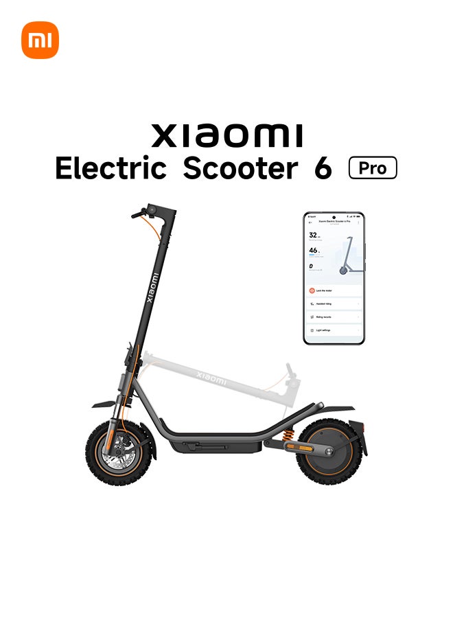 Xiaomi Electric Scooter 6 Pro – 70km Long Range, 1000W Peak Power, 12-Inch All-Terrain Tires, Front & Rear suspension, Front Disc Brakes and Rear E-ABS, Apple Find My, Foldable Scooter for Adults, Off-Road Chassis ,Road Legal - Image 1