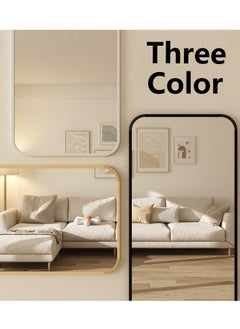 Bluejw Full Length Mirror Floor Mirrors with Aluminum Alloy Frame Free-Standing Leaning Large Bedroom Dressing Mirror Full Body Mirror Standing Mirror Wall Mounted Mirror Makeup Mirror for Living Room  White Silver  - Image 4
