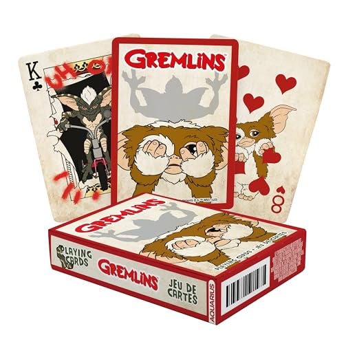 AQUARIUS Gremlins Playing Cards Gremlins Themed Deck of Cards for Your Favorite Card Games Officially Licensed Gremlins Merchandise Collectibles Poker Size with Linen Finish - Image 1