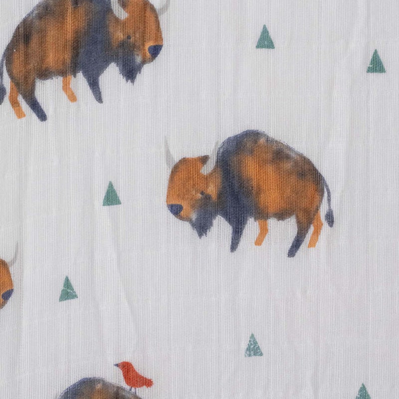 Little Unicorn Premium Crib Sheet | Breathable & Super-Soft Muslin Fabric (Bison) - Image 3