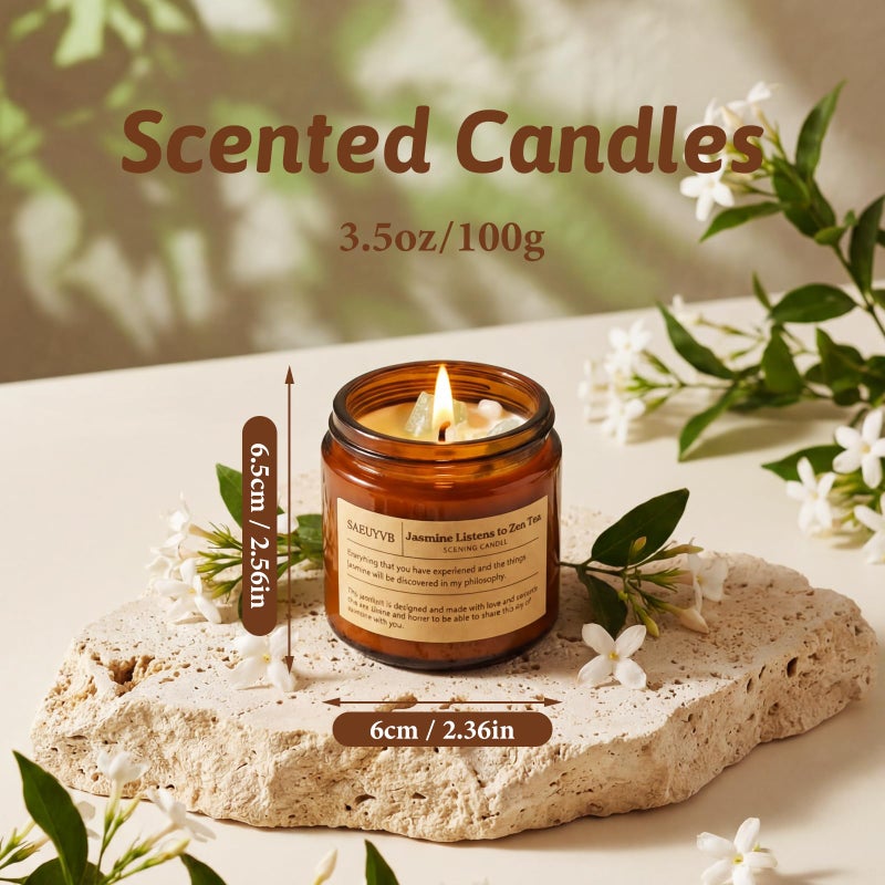 SAEUYVB 24 Pack Scented Candles for Home,3.5oz Crystal Soy Candles-Long Burning Time,Aromatherapy Candle Sets for Women Gift,Perfect for Valentine's Day,Mother's Day, Birthdays, Anniversaries(24 Scents) - Image 3