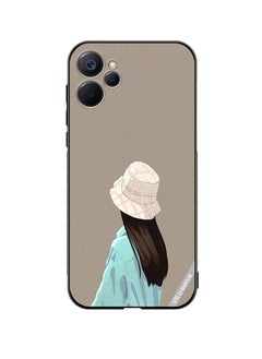 Protective Case Cover For Realme 9i 5G Brown Hat Girl Design Multicolour