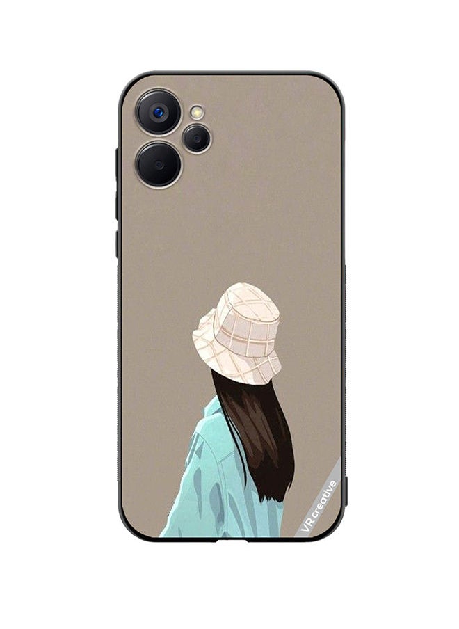 VR CREATIVE - Protective Case Cover For Realme 9i 5G Brown Hat Girl Design Multicolour - Image 1