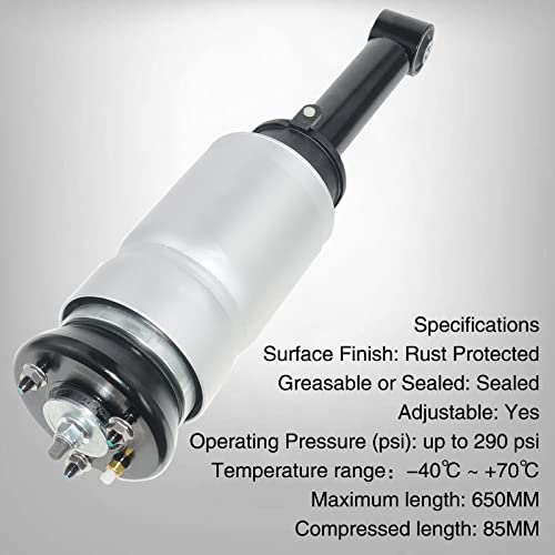 AKWH 1x Front Air Suspension Strut RNB501250 Replacement for Range Rover Sport 2006-2014 Land Rover LR3 2005-2009 LR4 2010-2014 RNB501580 RNB000855 - Image 4