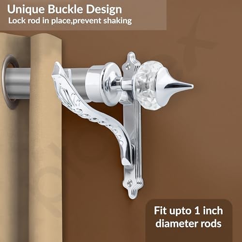 Plantex Curtain Holders for Wall/Curtain Brackets/Curtains Accessories (Brass Antique - 5 Pair) - Image 3