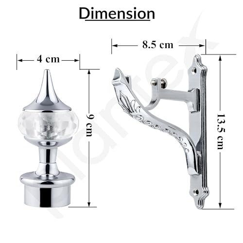 Plantex Curtain Holders for Wall/Curtain Brackets/Curtains Accessories (Brass Antique - 5 Pair) - Image 2