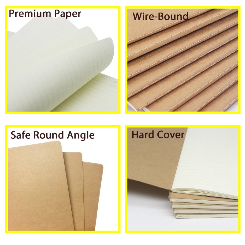 zmybcpack 12 Pack 8.5x11 inch Large Lined Notebook Journals Bulk, 32 sheets / 64 Pages, Sketchbook Composition Notebook Journals Subject Notebooks Planner for College Students Office - Image 4