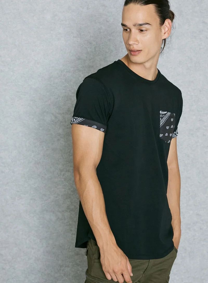 CRIMINAL DAMAGE Side Curve Pocket T-Shirt