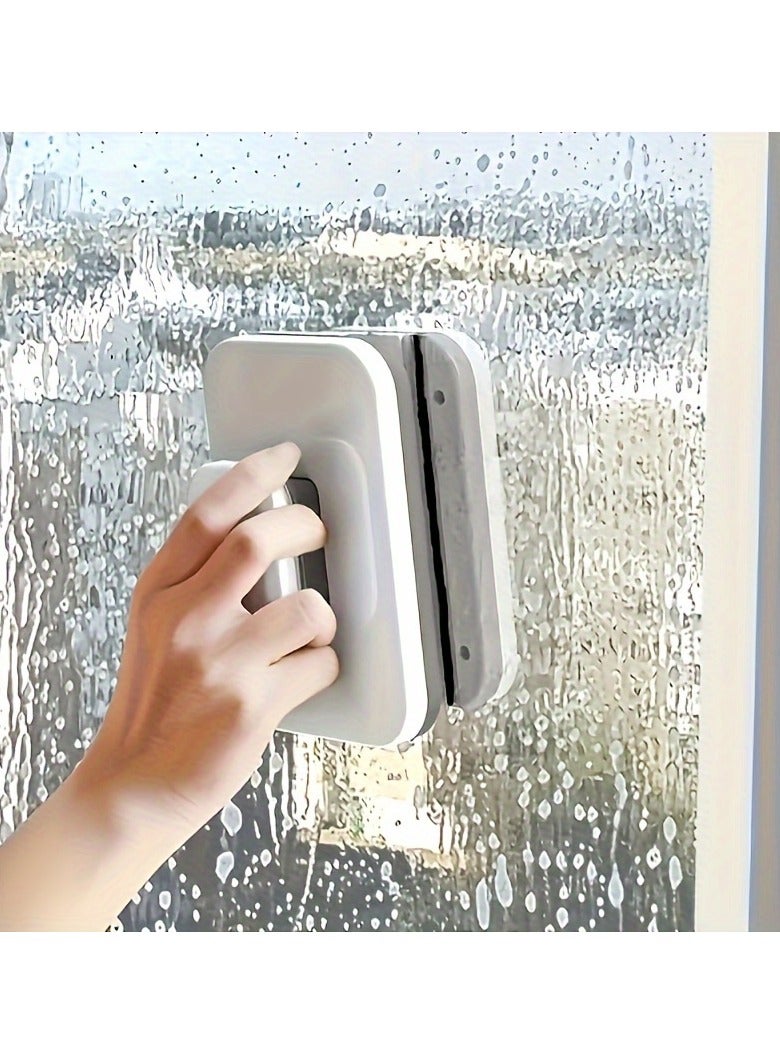 AROAQ Dual-Sided Magnetic Window Cleaner with Strong Magnet High-Rise Glass Cleaning Tool, Anti-Pinch Design with Safety Rope - Image 1
