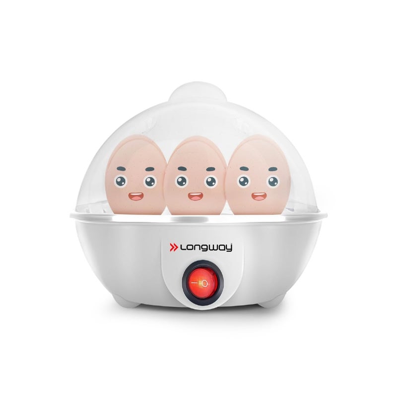 Longway Eggo 350 Watt Egg Boiler/Cooker for Steaming, Cooking & Boiling (White, 7 Eggs) - Image 4