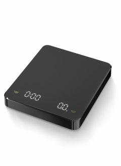Digital Coffee Scale, Rechargeable Pour-Over Scale with Timer, Drip Touch Sensor Operation and Invisible Screen, Measures in Grams, Ounces, Milliliter