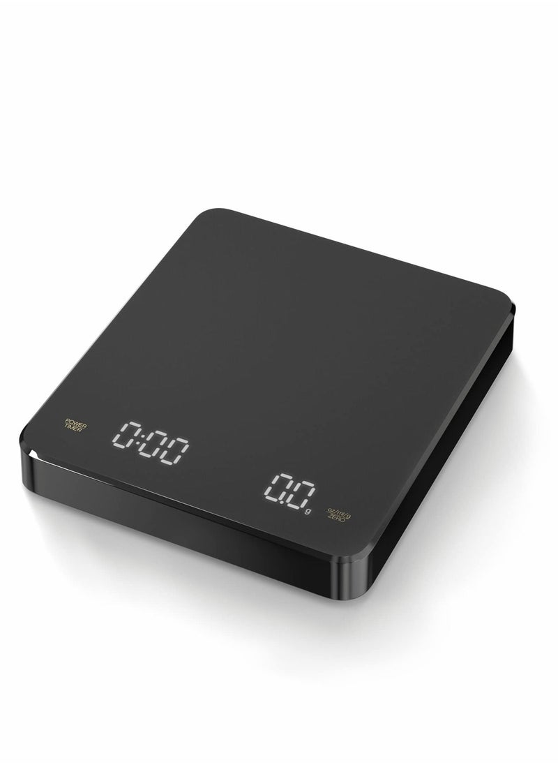 Y&D - Digital Coffee Scale, Rechargeable Pour-Over Scale with Timer, Drip Touch Sensor Operation and Invisible Screen, Measures in Grams, Ounces, Milliliter - Image 1