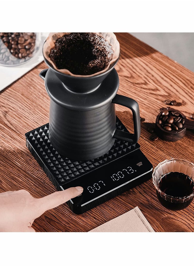 Y&D - Digital Coffee Scale, Rechargeable Pour-Over Scale with Timer, Drip Touch Sensor Operation and Invisible Screen, Measures in Grams, Ounces, Milliliter - Image 1