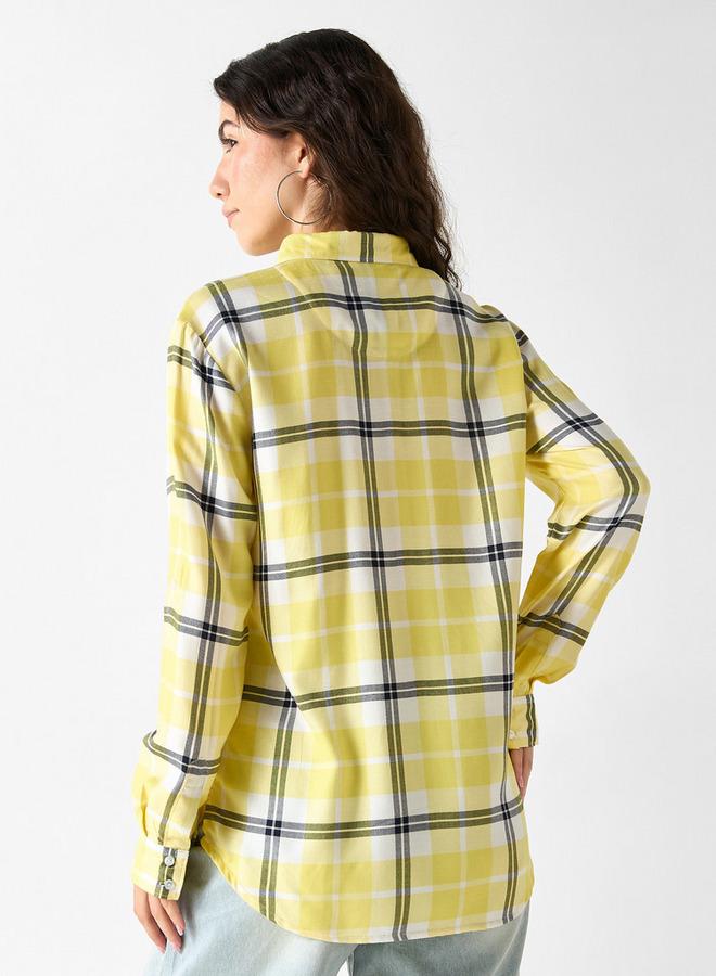 Lee Cooper Relaxed Fit Checked Shirt with Chest Pocket - Image 3