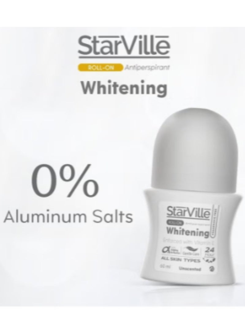 starville - Fragrance Free Whitening Roll On - 60 ML - Gentle Underarm Brightening Deodorant - Image 1