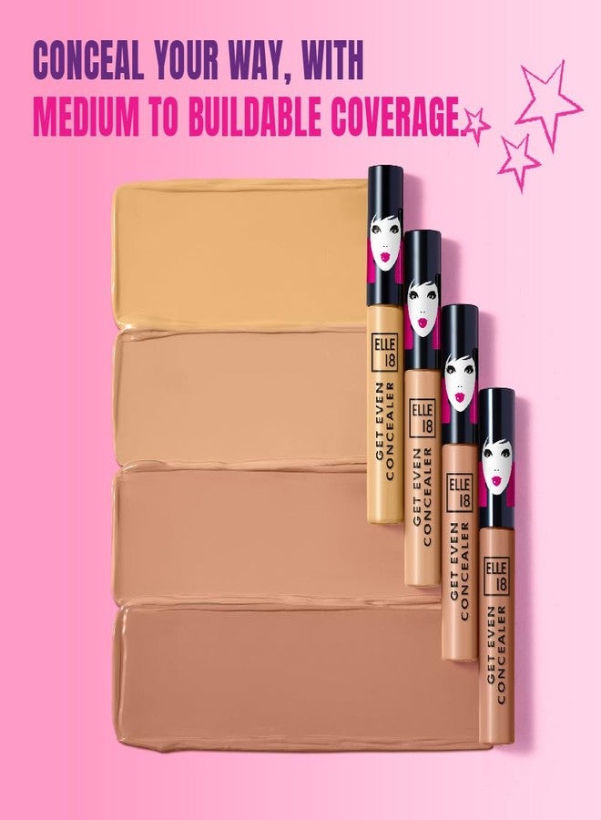 Elle 18 Elle18 Get Even Concealer, Marble, Buildable Coverage Concealer, Covers Dark Spots, Under-eye & Fine Lines, Crease Resistant, Infused with Niacinamide| 5.4ml - Image 2