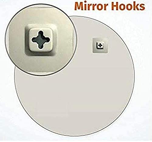 PRINCE ART Mirror Glass Bathroom Wall Decorative Mirror for Dressing Room Bedroom Living Room Hall Makeup Room Wash Basin Round Shape Size 15 x 15 Inch - Image 5