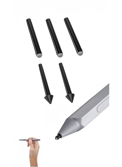 Surface Pen Tips 5-Pack HB/2H for Surface Pro 4/5/6/7/Book ProX, Precision Drawing & Writing, Replaceable Nibs Kit