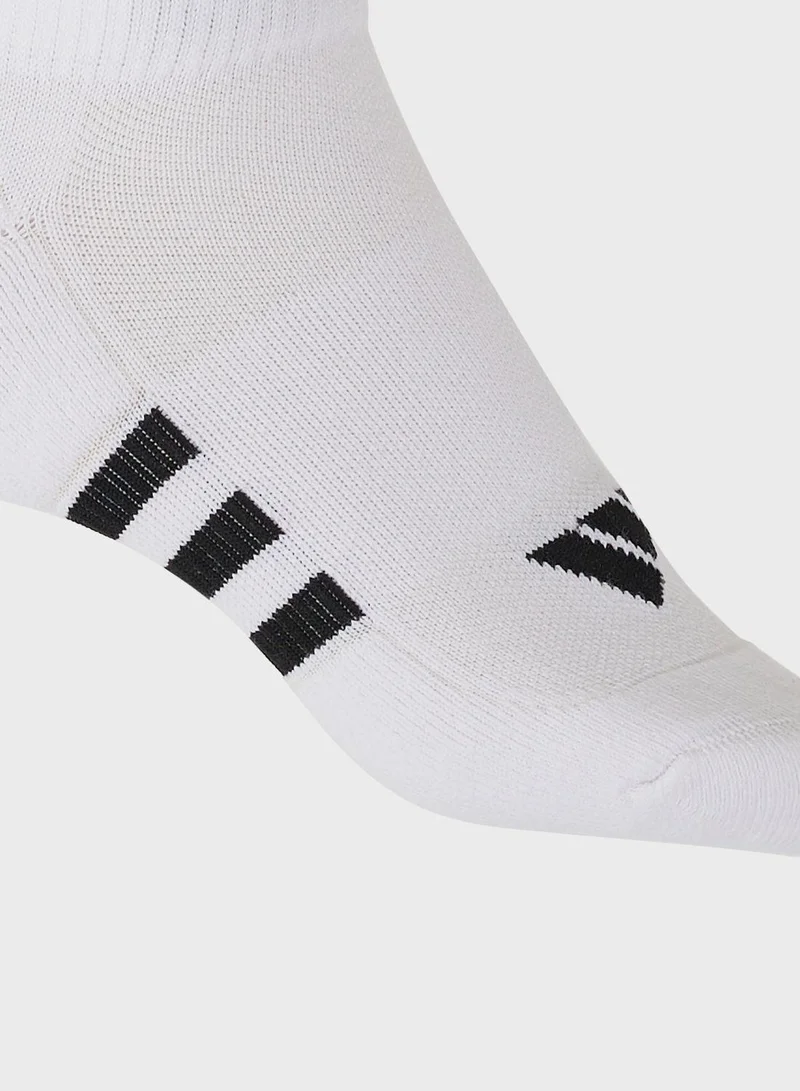 adidas 3 Pack Performance Cushioned Low Socks