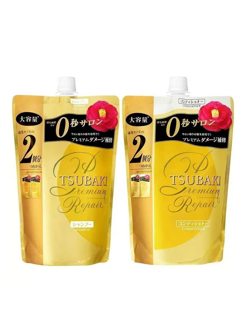 تسوكابي TSUBAKI إصلاح بريميوم شامبو إعادة التعبئة إعادة التعبئة ، 660 مل ، حزمة من 2 - Image 2