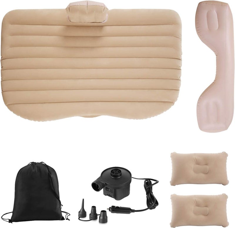 Astoria Car Bed Mattress with Pump 2 Air Pillow Quick Inflatable Back Seat Bed Car Inflatable Mattress Car Bed for KidsTravelTripsCampingPicnicPool BeachUniversal Fit Car Accessories Cream - Image 5